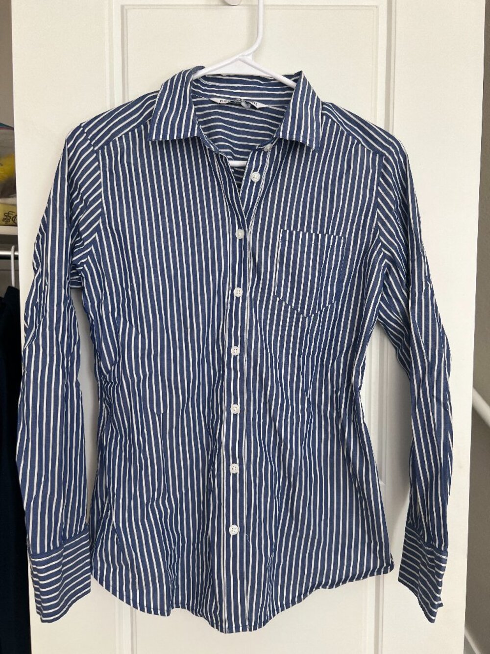 Elizabeth and James Blue button down with back detail